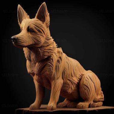 3D model German Wachtelhund dog (STL)